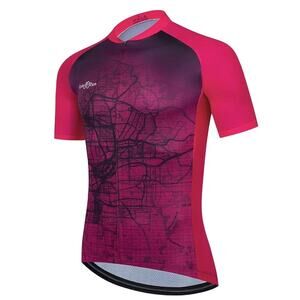 Cycle-Run Women's Short Sleeve with 3 Rear Pockets Pink Size 3XL